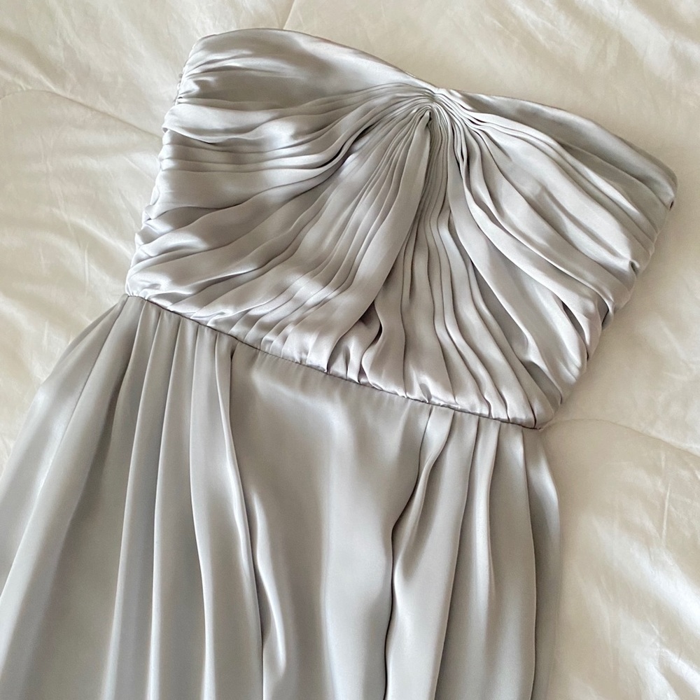 H&M Silver Strapless Maxi